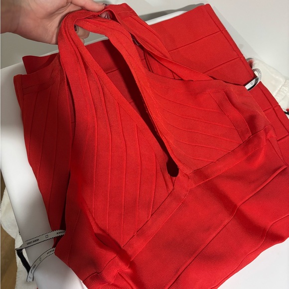 NWT Herve Leger Bandage Halter Mini Dress - Picture 6 of 6